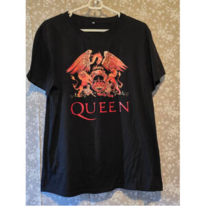 Men's T-Shirt XL Black Red‎ Queen